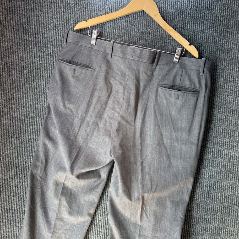 Pronto Uomo Wool Dress Pants Gray Pleated Cuffed Mens 41 Classic Fit